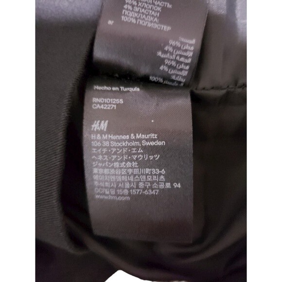 H&M Black and Cream Sofisticated Floral Pencil Skirt - Size 10 - Picture 11 of 11